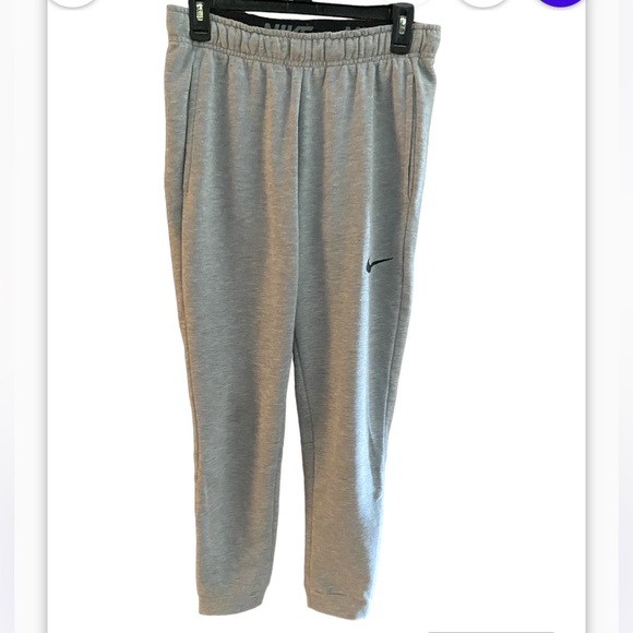 Nike dri fit fleece tapered track pants. Grey. Size small. - Picture 2 of 10